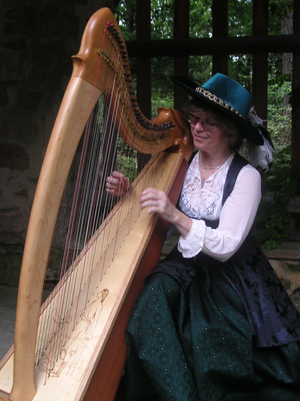 harp at a festival